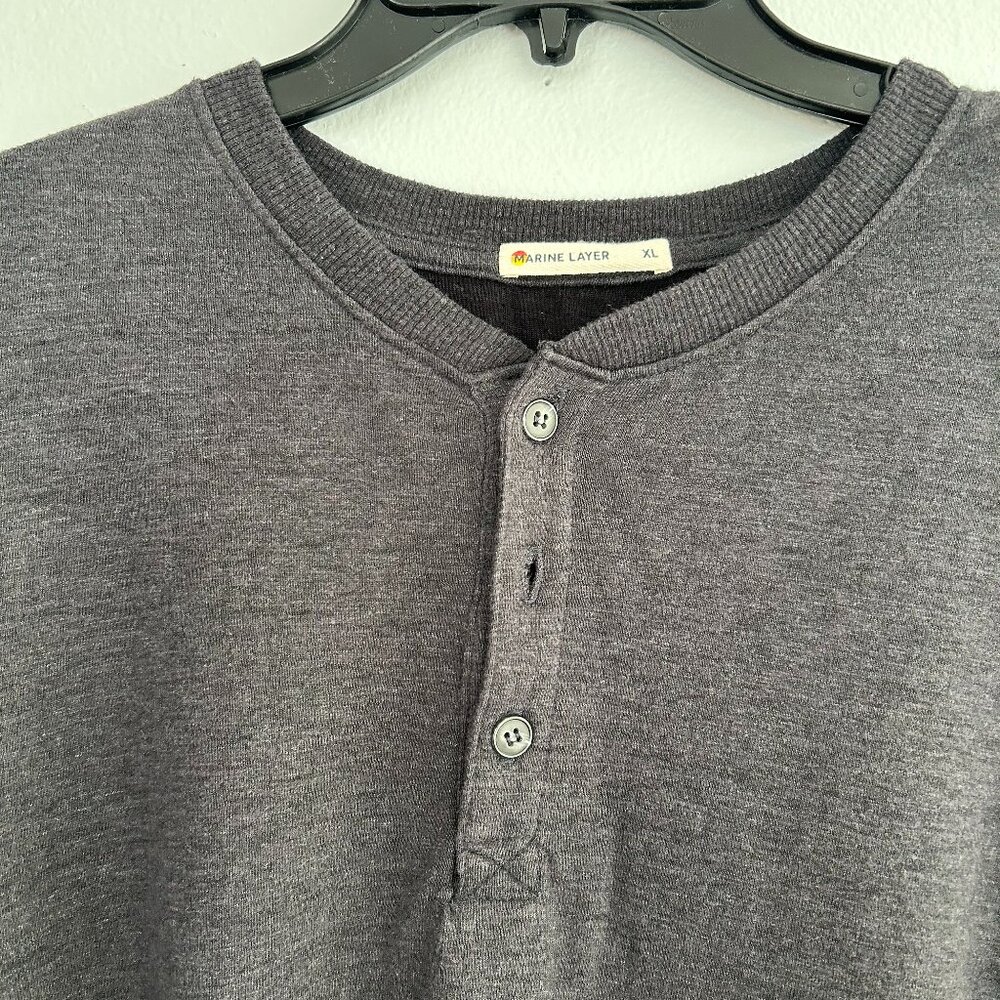 MARINE LAYER Double Knit Henley Shirt